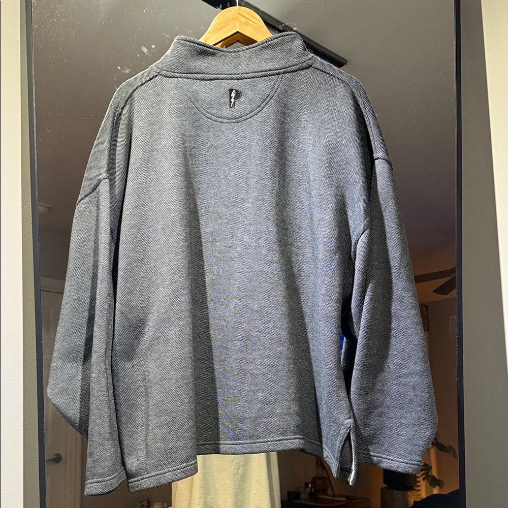 Vintage 90s Pro Player Chicago Bulls Gray Quarter-Zip Sweatshirt - Picture 8 of 8